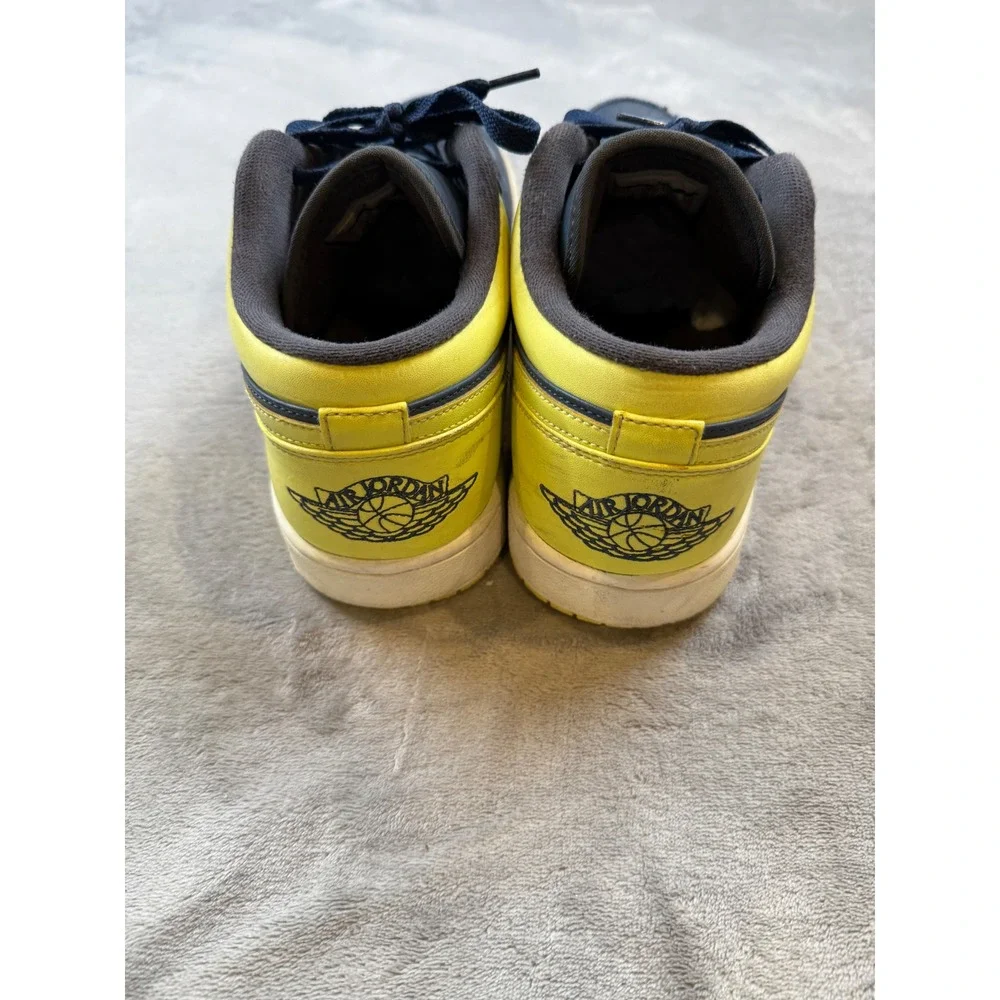 Air Jordan 1 Low Squadron Blue Electric Yellow - Mens 13 -‎ 553558-417